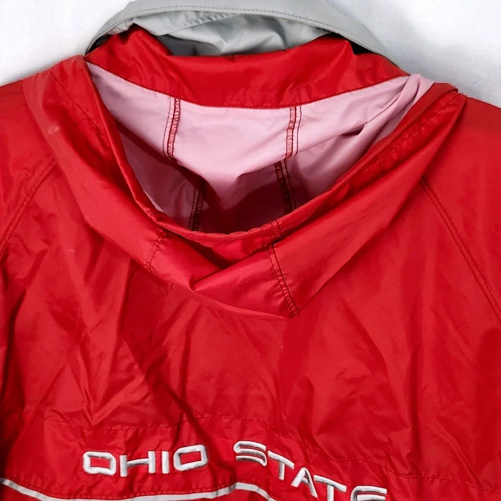 Columbia Sportswear Ohio State Buckeyes Hooded Packable Windbreaker Jacket Large